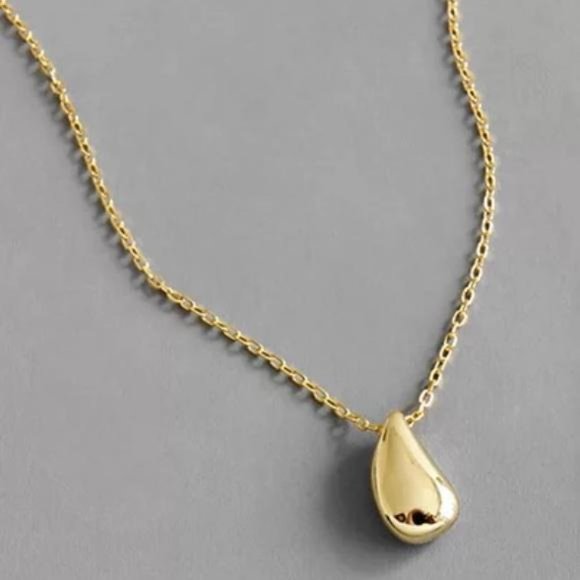 NEW 18K GOLD WATERDROP NECKLACE, NICE NECKLACE, CUTE NECKLACE - Picture 2 of 7